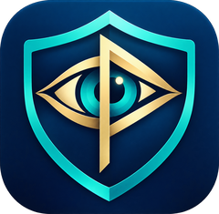 Pharune logo: a shield with a watchful eye